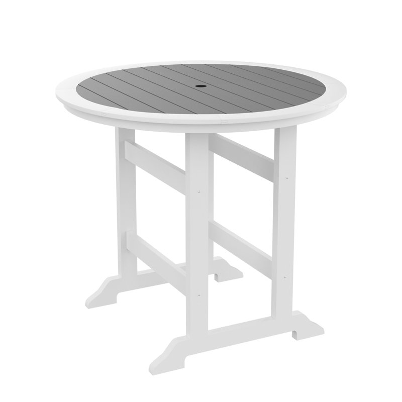 Lark Manor™ Rosenblum HDPE Outdoor Round Bar Table | Wayfair